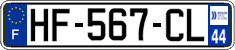 French license plate, SIV (ordinary)