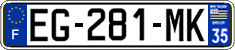 French license plate, SIV (ordinary)