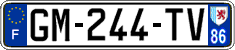 French license plate, SIV (ordinary)
