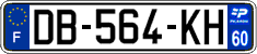 French license plate, SIV (ordinary)