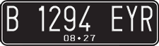 License plate of Indonesia, Regular plates