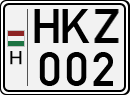 license plates of Hungary, Cars (1990)