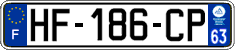 French license plate, SIV (ordinary)