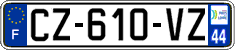 French license plate, SIV (ordinary)