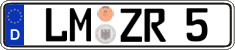 German license plate, Regular plates