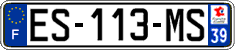 French license plate, SIV (ordinary)