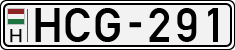 license plates of Hungary, Cars (1990)