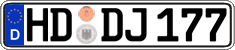 German license plate, Regular plates