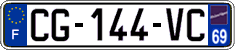 French license plate, SIV (ordinary)
