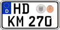German license plate, Regular plates
