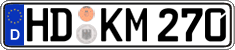 German license plate, Regular plates