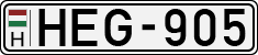 license plates of Hungary, Cars (1990)