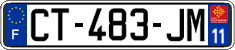 French license plate, SIV (ordinary)