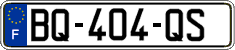 French license plate, SIV (ordinary)