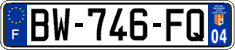 French license plate, SIV (ordinary)