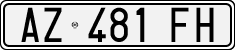 License plate of Italy, Cars (1994 year series)