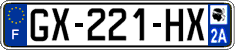 French license plate, SIV (ordinary)