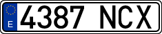 License plates of Spain, Ordinary (2000)
