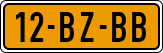 License plate of the Netherlands, Light Commercial Vehicles (1994 system)