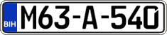 License plate of Bosnia and Herzegovina, Regular plates