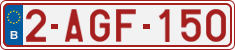 License plate of Belgium, Regular plates (2010)