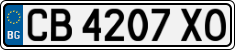 License plate of Bulgaria, Cars