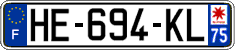 French license plate, SIV (ordinary)