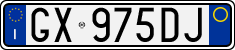 License plate of Italy, Cars (1994 year series)