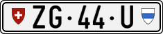 License plate of Switzerland, Dealer (with 