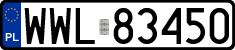 License plates of Poland, Regular car plates