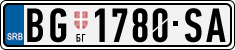 License plate of Serbia, Cars