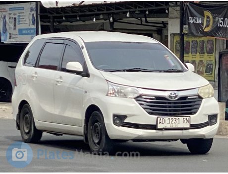 AD 1231 RN, Toyota Avanza