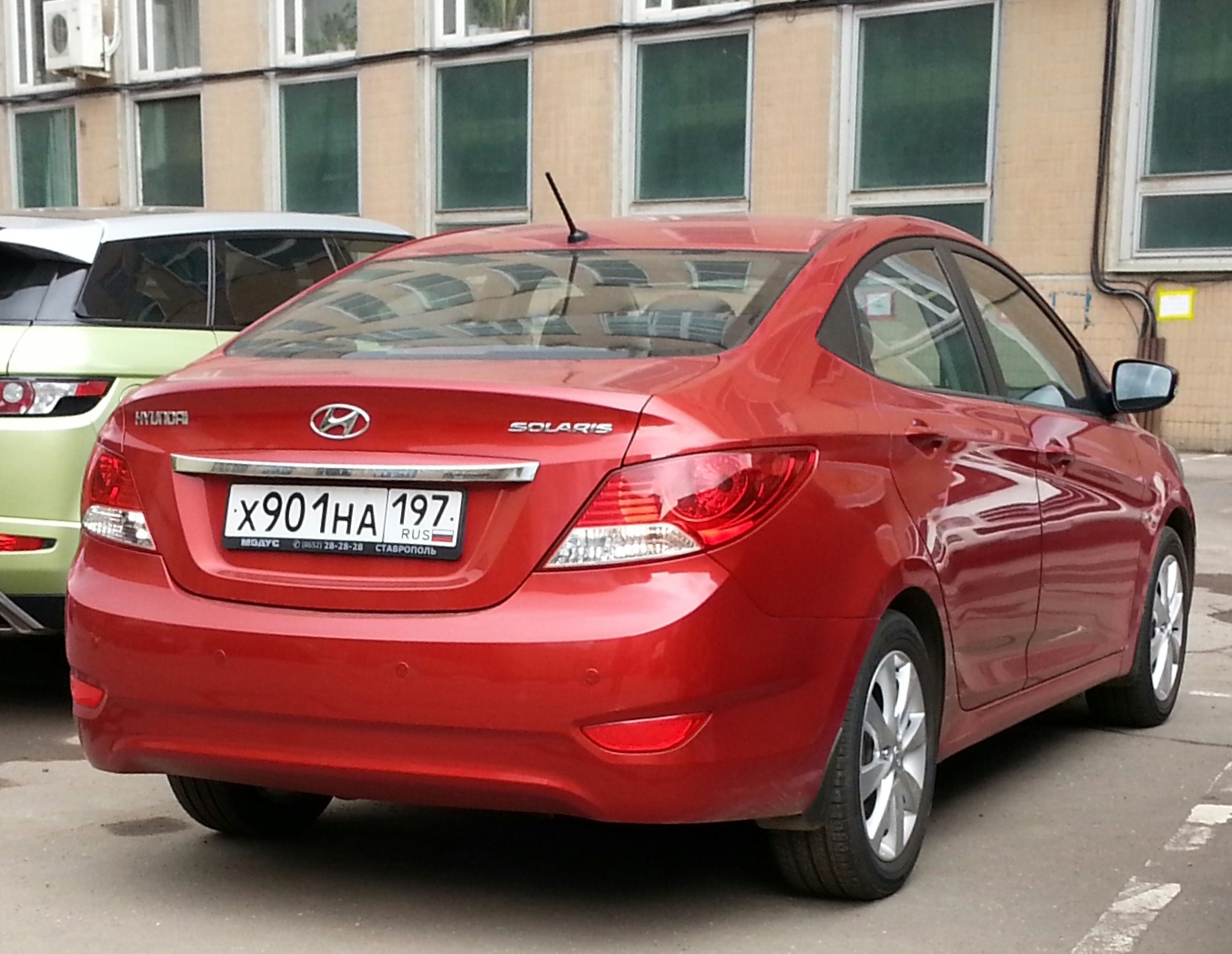 х 901 на 197, Hyundai Solaris 1st gen Sedan (RB), 2011–2014