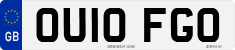 OU10 FGO, Renault Trafic (Oxford) License plate of the United Kingdom