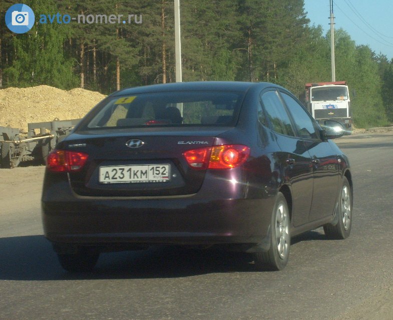 а 231 км 152, Hyundai Elantra 