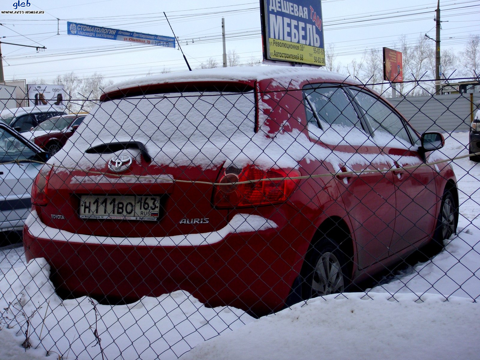 н 111 во 163, Toyota Auris 1st gen 5-door Hatch (don't set)