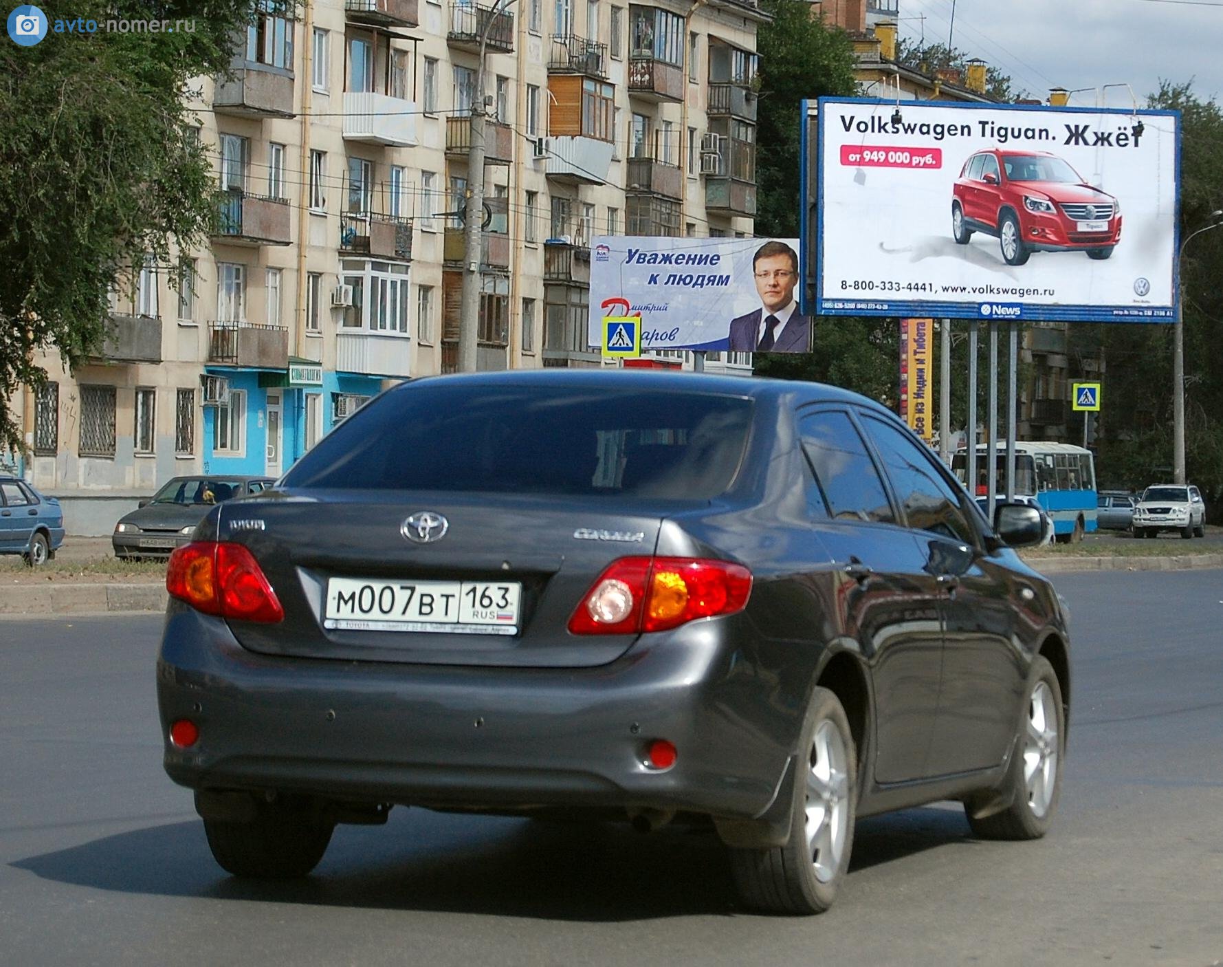 м 007 вт 163, Toyota Corolla 10th gen (Altis) Sedan (E140/E150), 2006–2013 (–2020 for ZA-market)