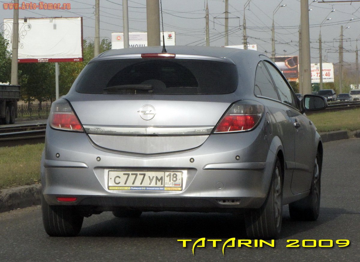 с 777 ум 18, Opel Astra 3rd gen GTC 3-door Hatch (H; A04), 2005–2011