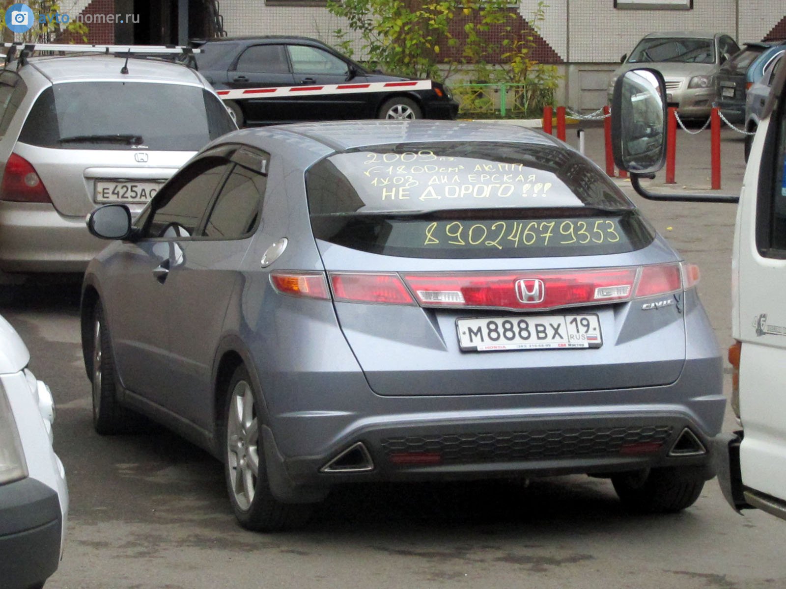 м 888 вх 19, Honda Civic 8th gen 5-door Hatch (FK/FN; Global-market), 2005–2012