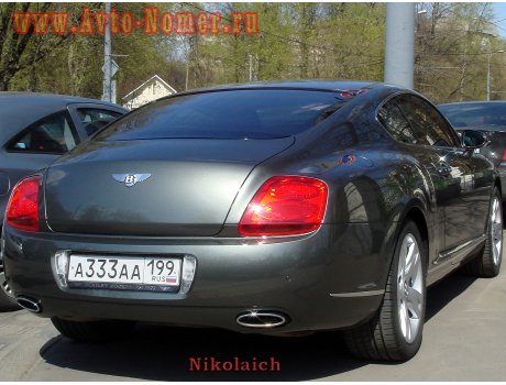 а333аа199, Bentley Continental