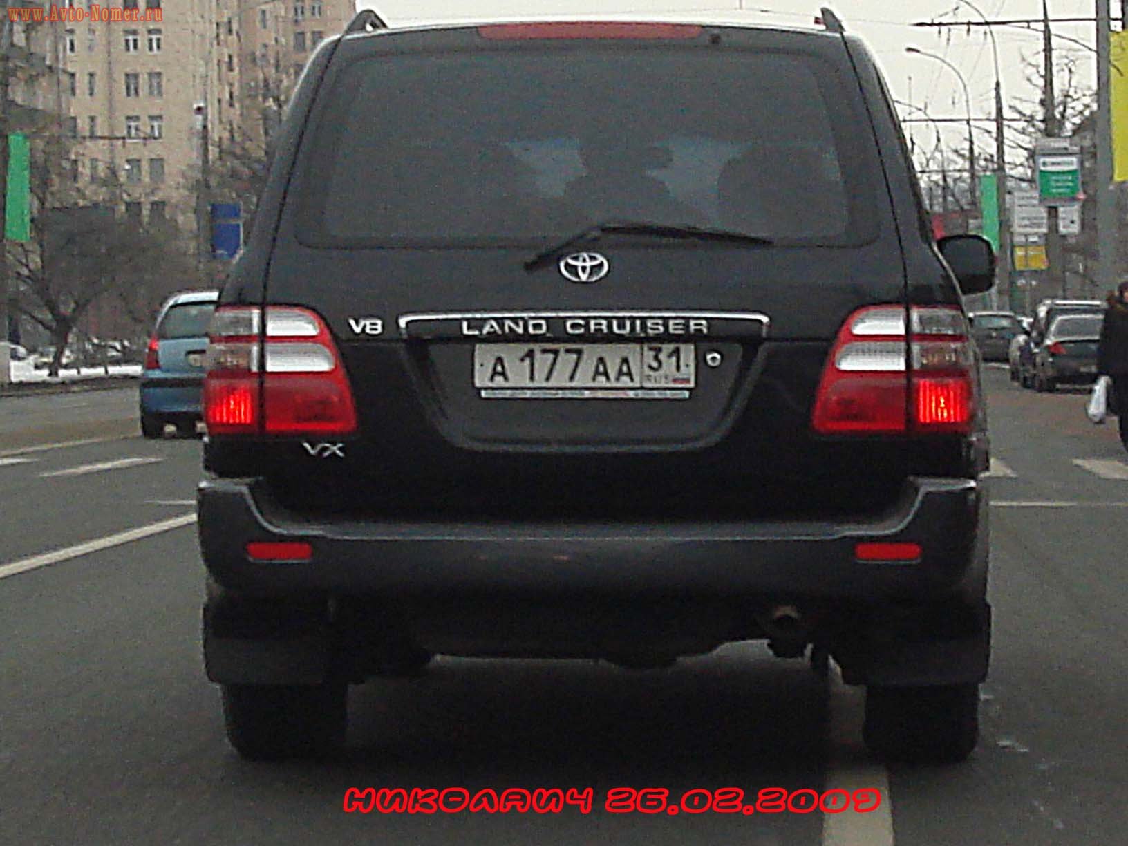 а 177 аа 31, Toyota Land Cruiser 100 (J100), 1998–2007