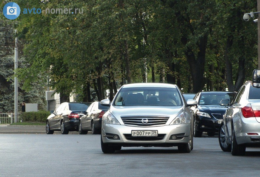 р 007 рр 39, Nissan Teana 2nd gen (J32), 2008–2014 (–2019 for TW-market)