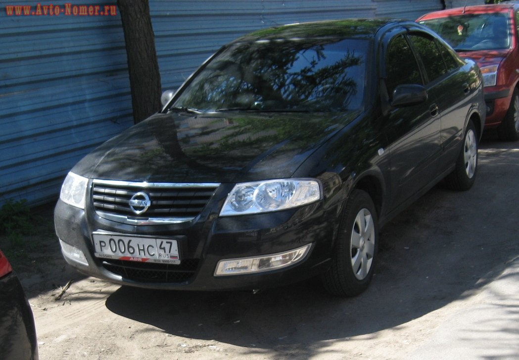 р 006 нс 47, Nissan Almera 2nd gen Classic Sedan (B10; CIS-market), 2006–2013