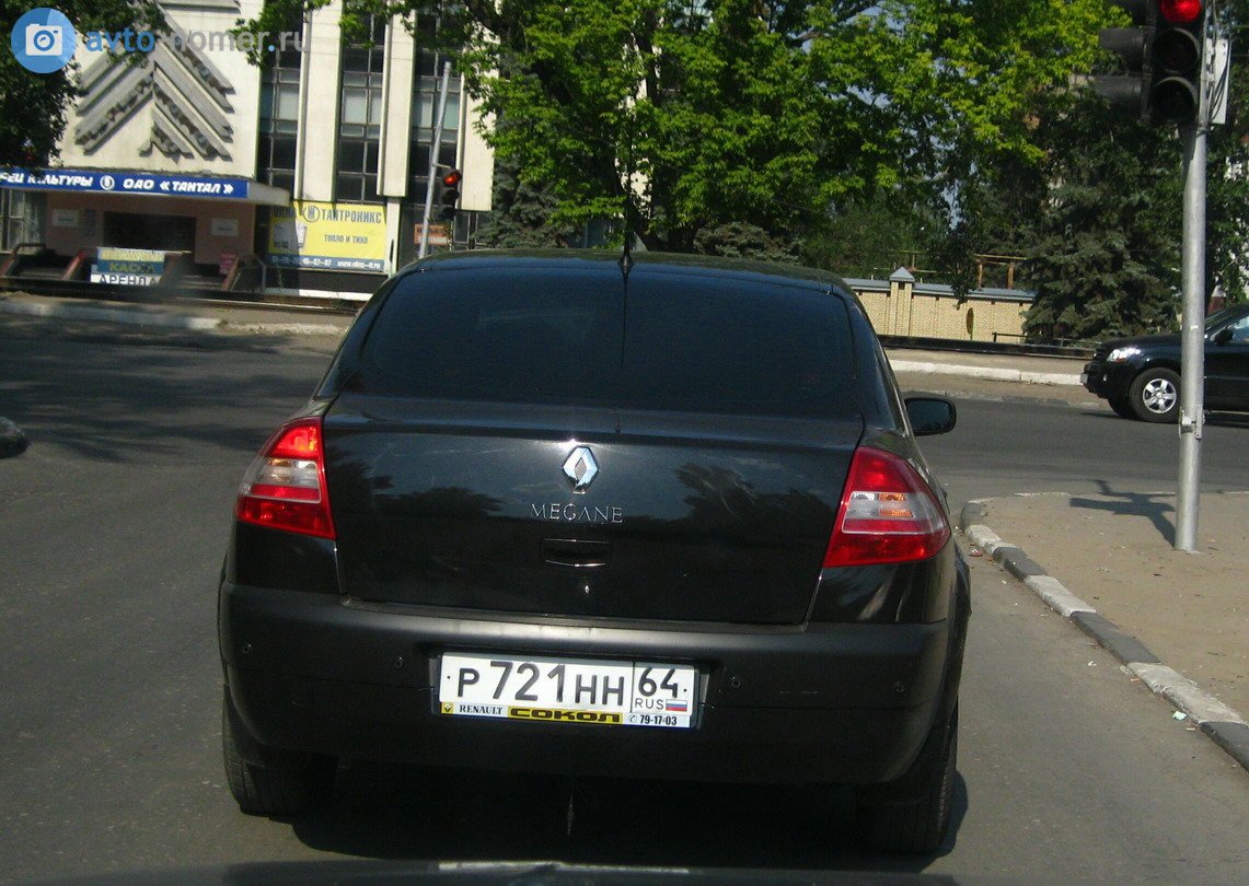 р 721 нн 64, Renault Mégane 2nd gen Sedan (L84), 2002–2009