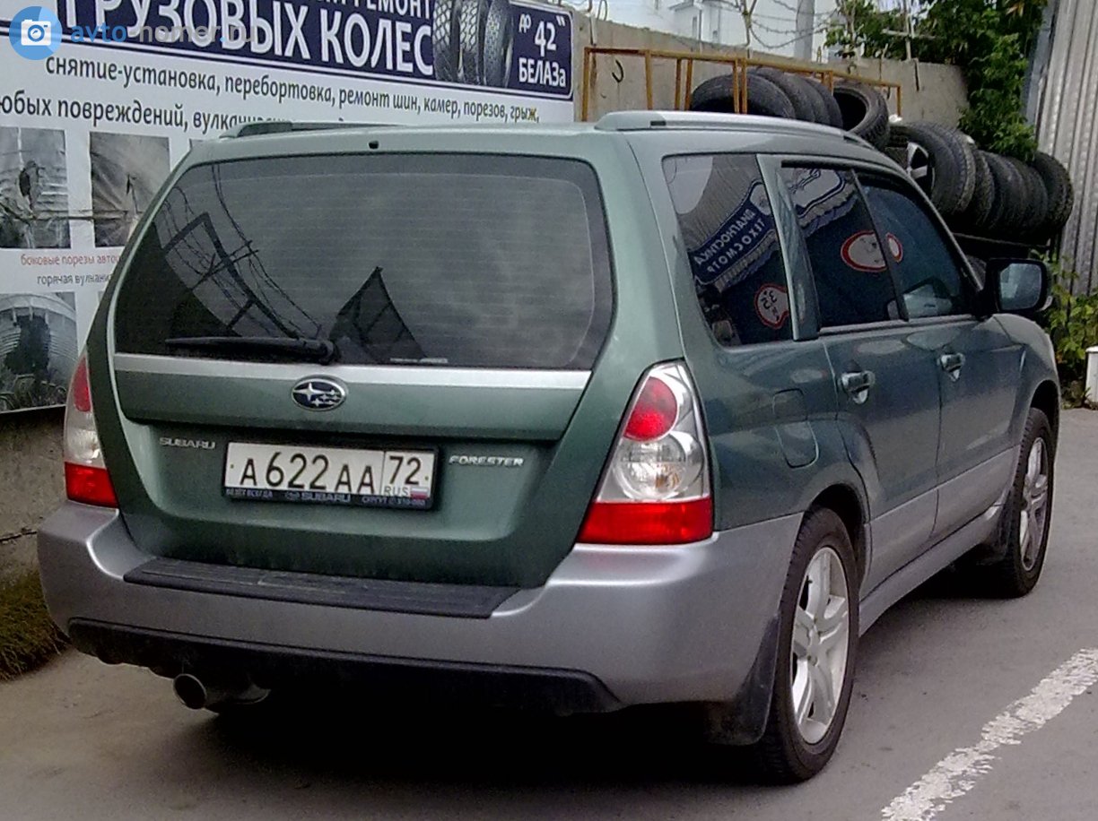 а 622 аа 72, Subaru Forester 2nd gen (SG), facelift, 2005­–2008