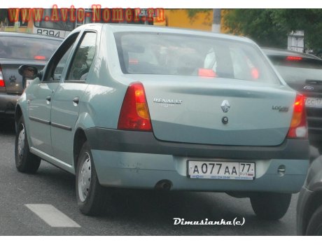 а077аа77, Renault Logan