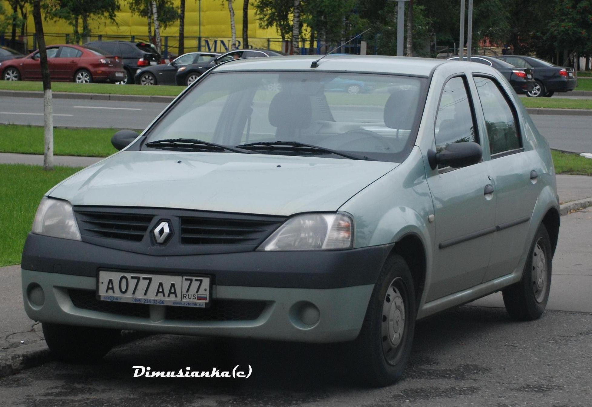 а 077 аа 77, Renault Logan 1st gen Sedan (LS0*/LS1*), 2004–2009