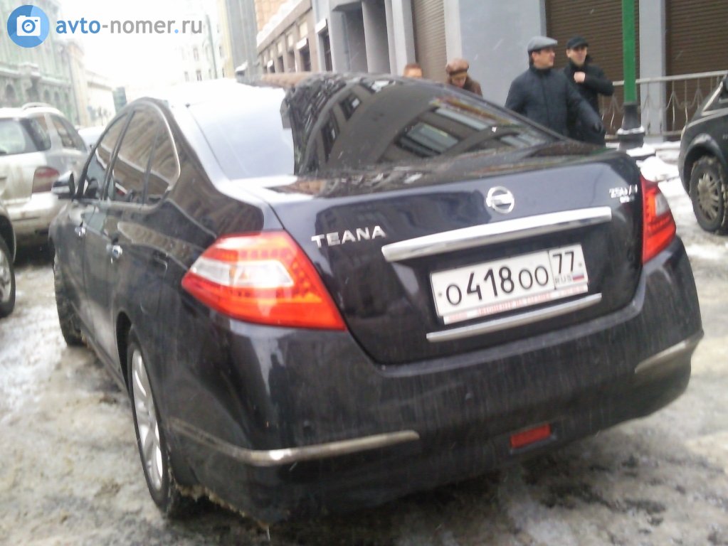 о 418 оо 77, Nissan Teana 2nd gen (J32), 2008–2014 (–2019 for TW-market)