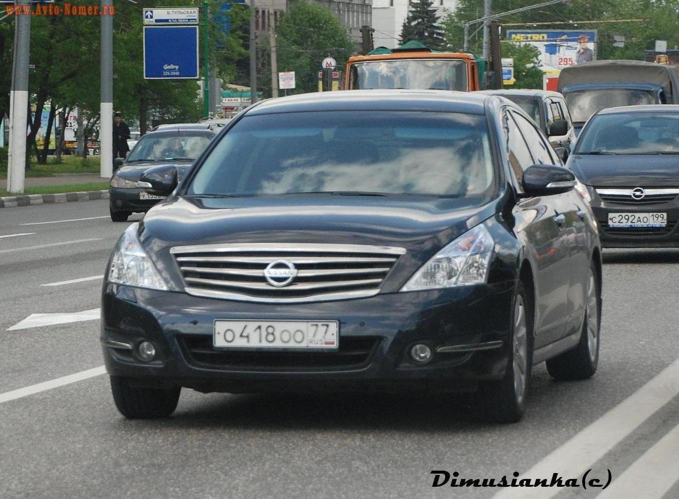 о 418 оо 77, Nissan Teana 2nd gen (J32), 2008–2014 (–2019 for TW-market)