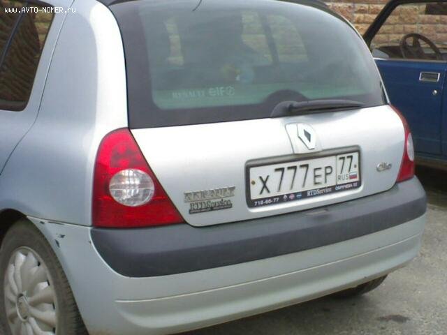 х 777 ер 77, Renault Clio 2nd gen 5-door Hatch (B65), 1st facelift, 2001–2006